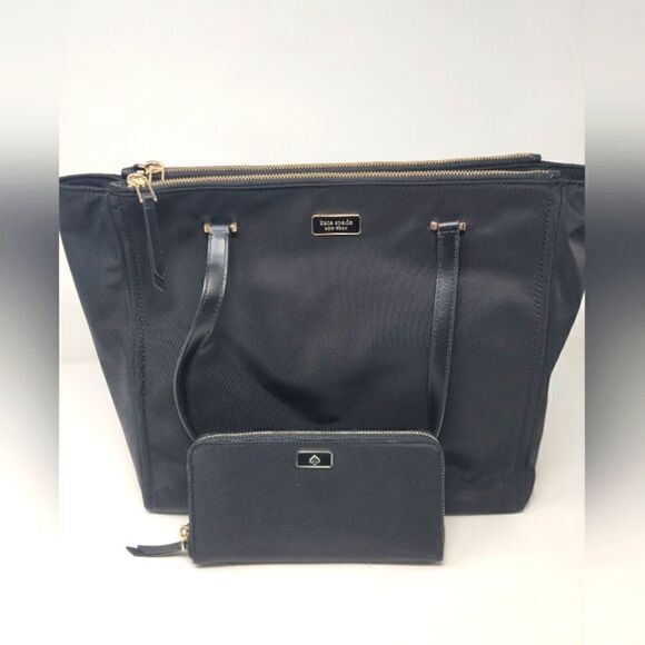 NWT! Kate Spade Purse & Wallet Set of 2 Black Total Retail $438 - Picture 1 of 5